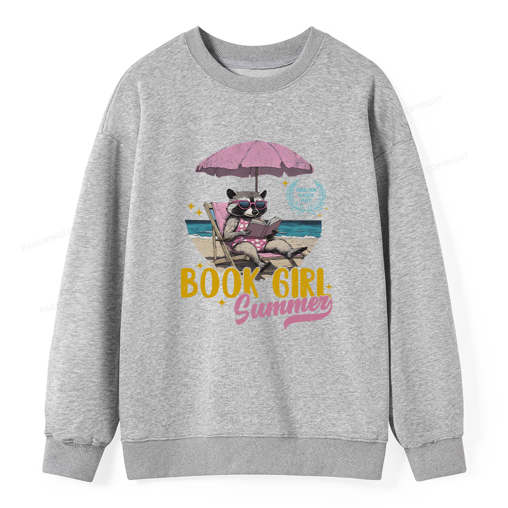 Pagewings Book Girl Summer Unisex Classic Sweatshirt