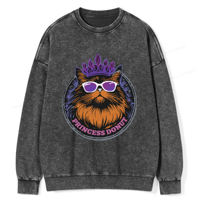 Pagewings Princess Donut Unisex Washed Sweatshirt
