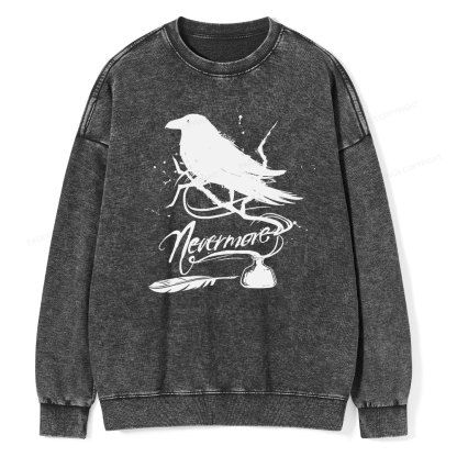 Pagewing  Nevermore Unisex Washed Sweatshirt