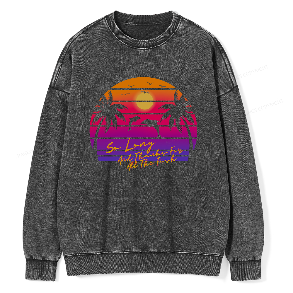 Pagewings Hitchhikers Guide to the Galaxy Unisex Washed Sweatshirt