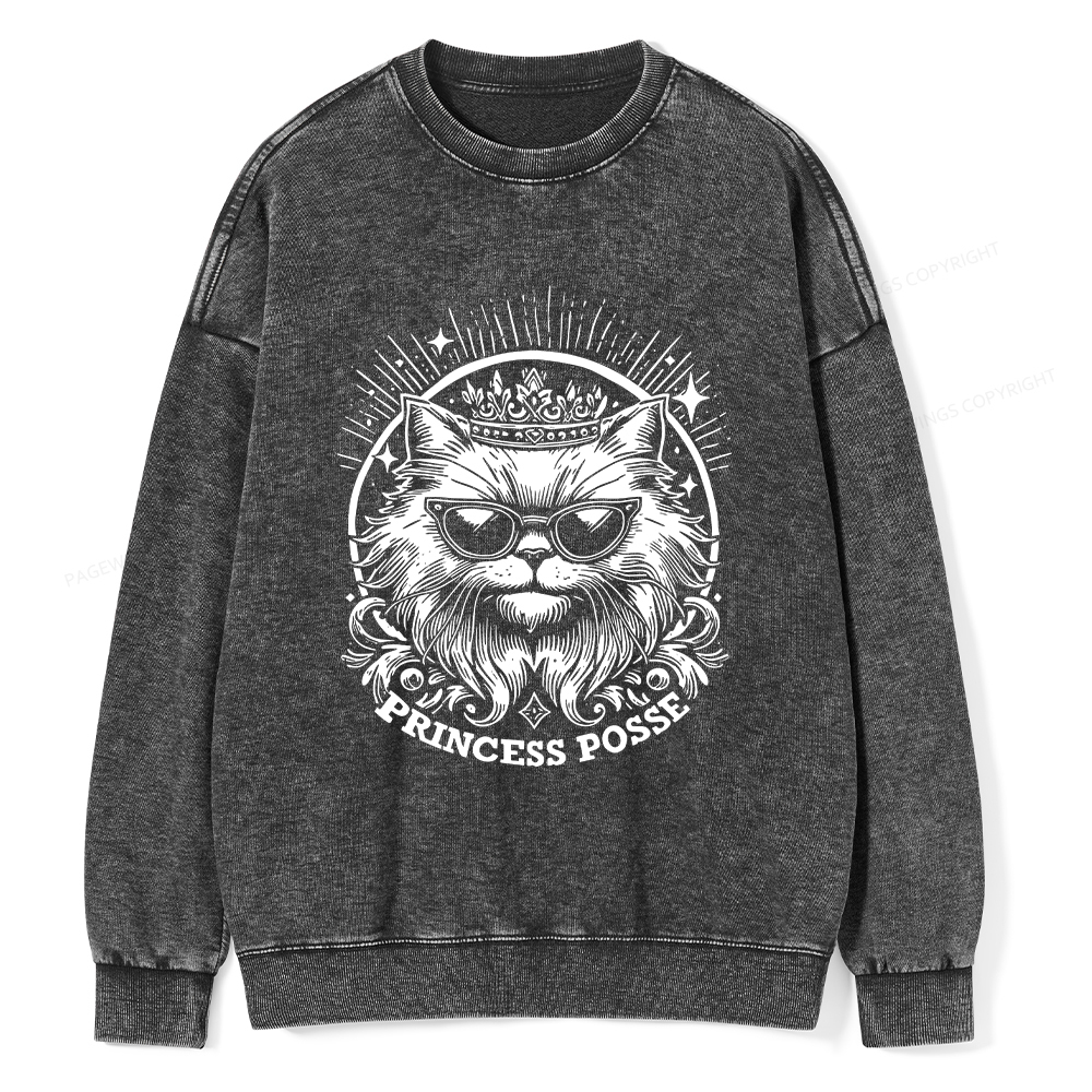 Pagewings Princess Posse Unisex Washed Sweatshirt