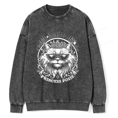 Pagewings Princess Posse Unisex Washed Sweatshirt