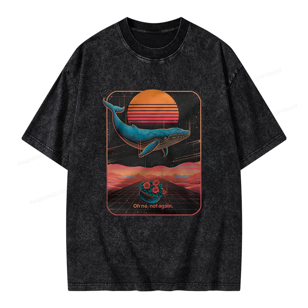 Pagewings Oh No, Not Again Unisex Washed T-shirt