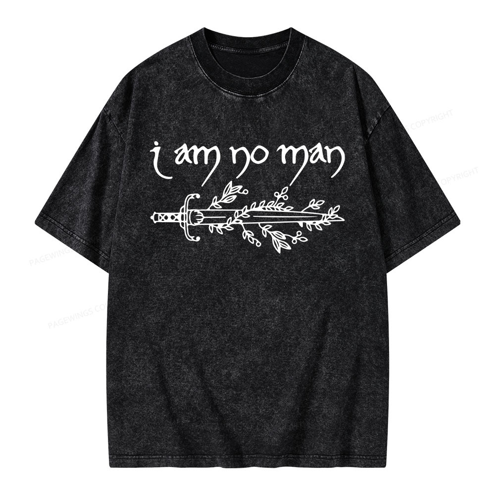 Pagewings I Am No Man Unisex Washed T-shirt