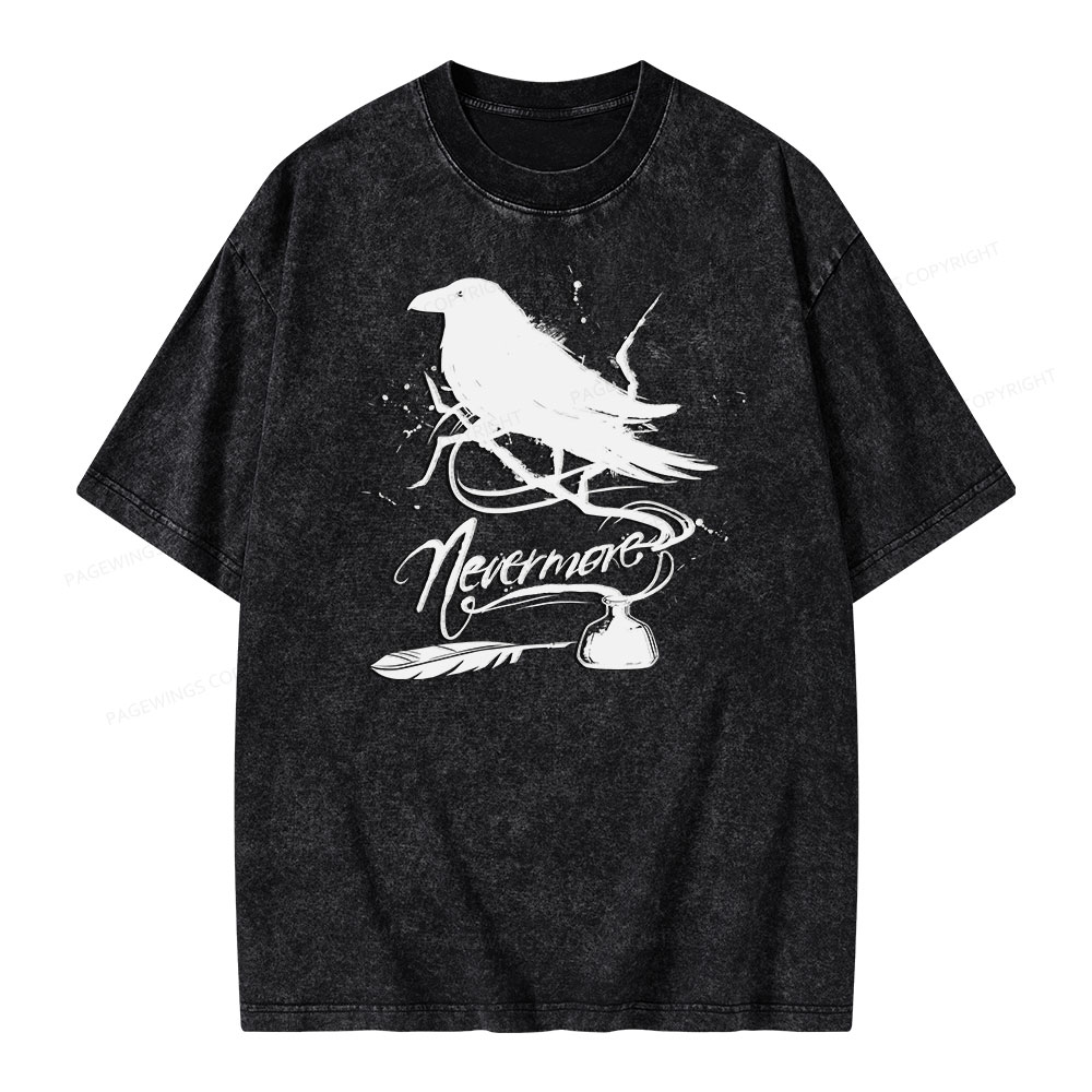 Pagewing  Nevermore Unisex Washed T-shirt