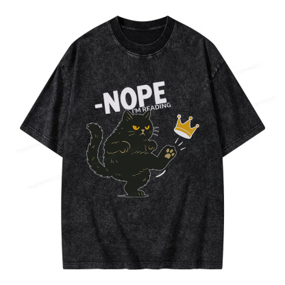 Pagewings Nope I'm Reading Unisex Washed T-shirt