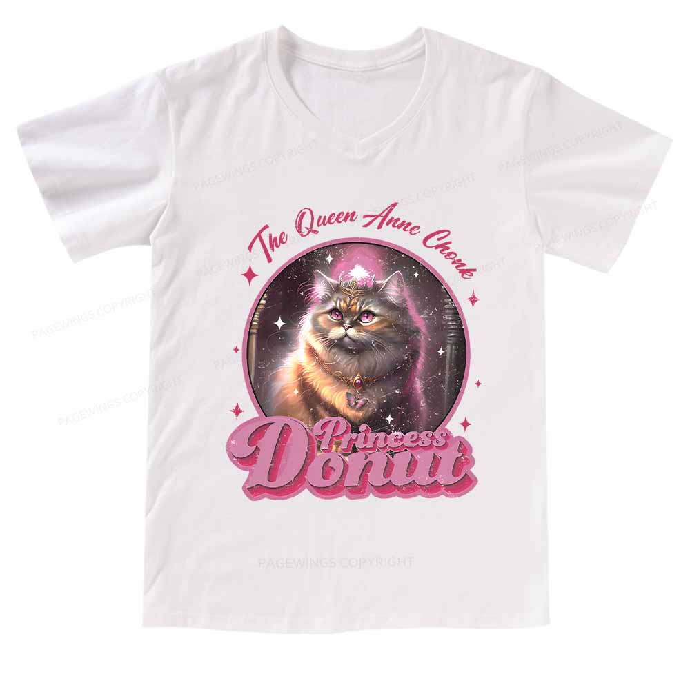 Pagewings Princess Donut V-neck T-shirt