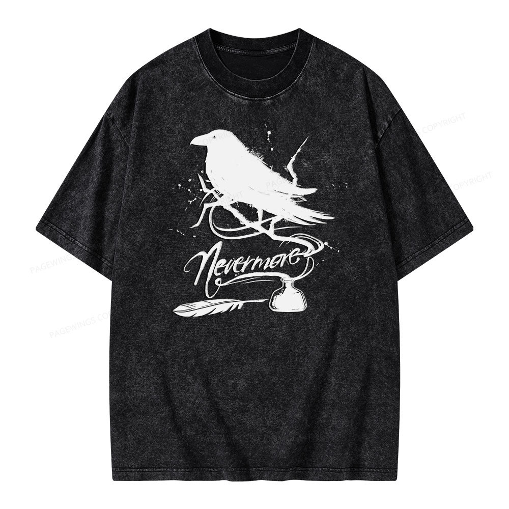 Pagewing  Nevermore Unisex Washed T-shirt