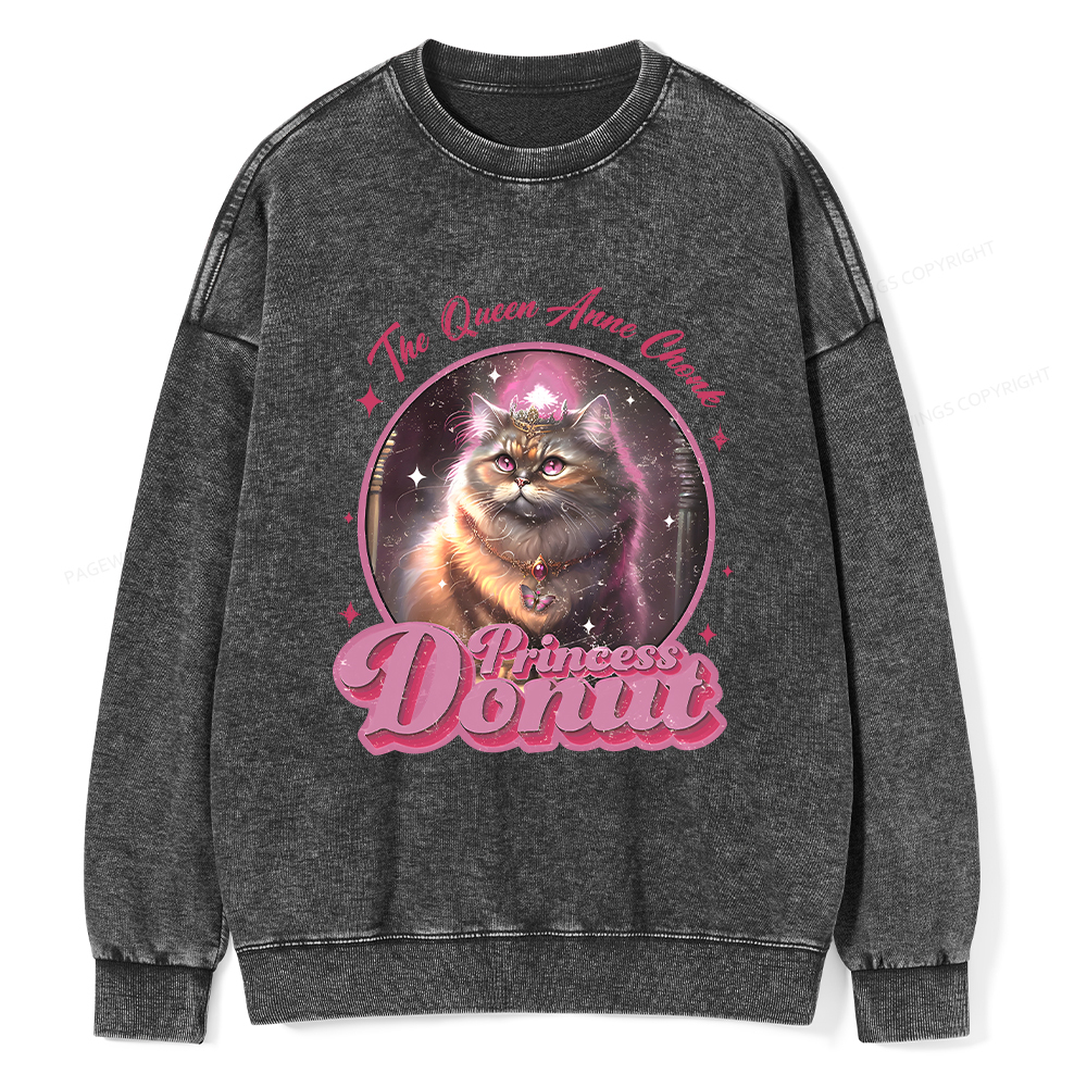 Pagewings Princess Donut Unisex Washed Sweatshirt