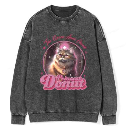 Pagewings Princess Donut Unisex Washed Sweatshirt