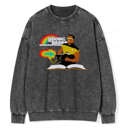 Pagewings Reading Rambo Unisex Washed Sweatshirt