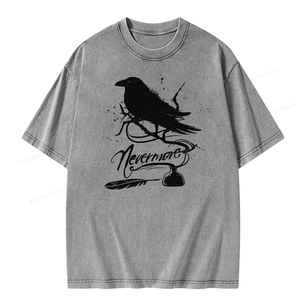 Pagewing  Nevermore Unisex Washed T-shirt