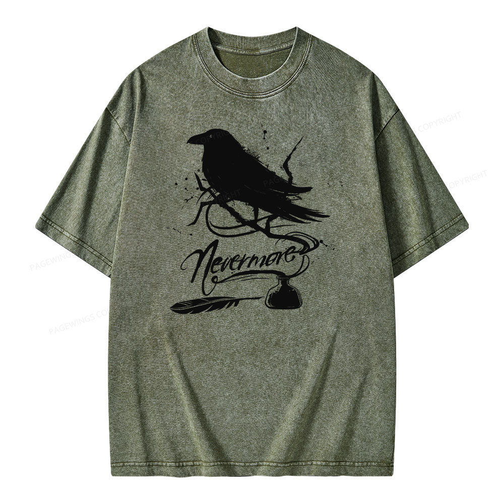 Pagewing  Nevermore Unisex Washed T-shirt