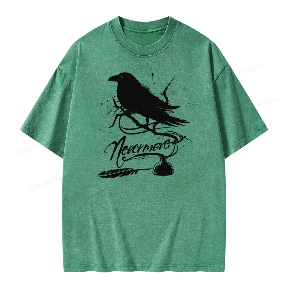 Pagewing  Nevermore Unisex Washed T-shirt