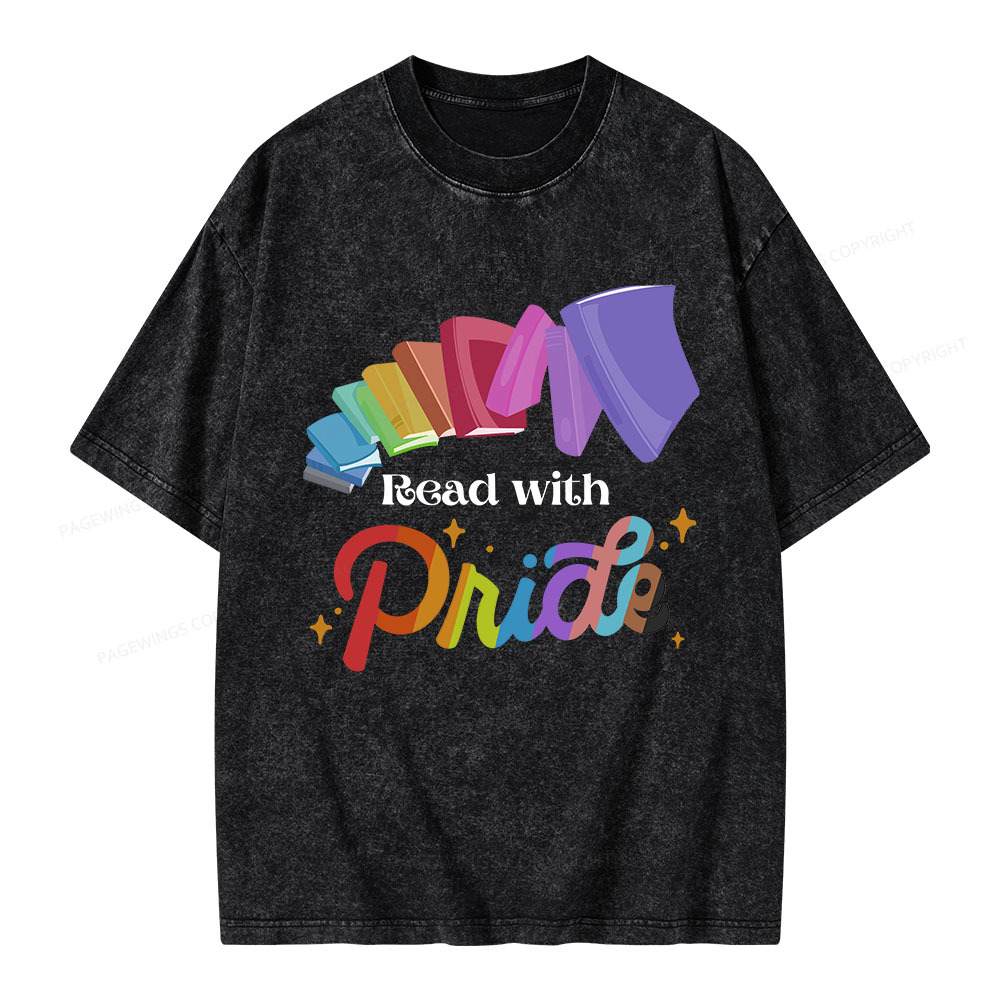 Pagewings Read with Pride Unisex Washed T-shirt