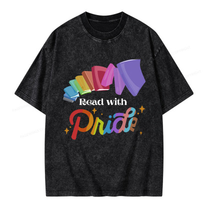 Pagewings Read with Pride Unisex Washed T-shirt