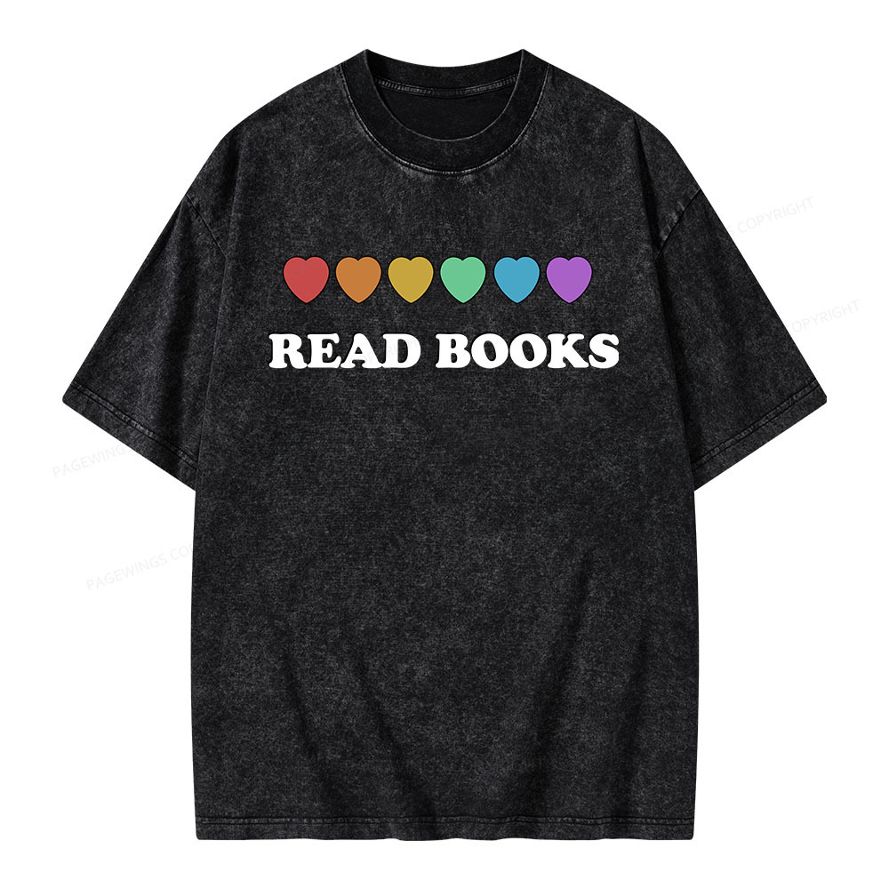 Pagewings Read Books Unisex Washed T-shirt