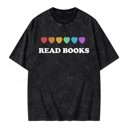 Pagewings Read Books Unisex Washed T-shirt