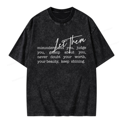 Pagewings Let them Unisex Washed T-shirt