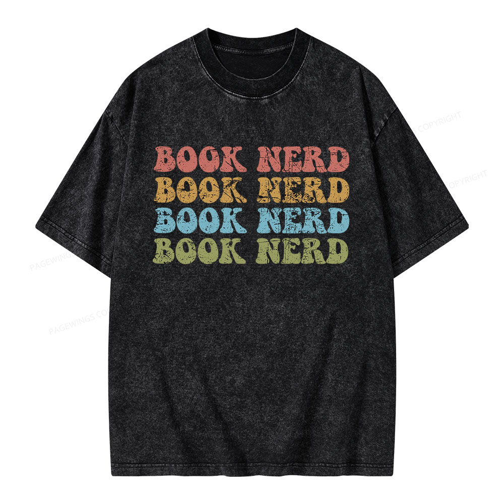 Pagewings Book Nerd Unisex Washed T-shirt