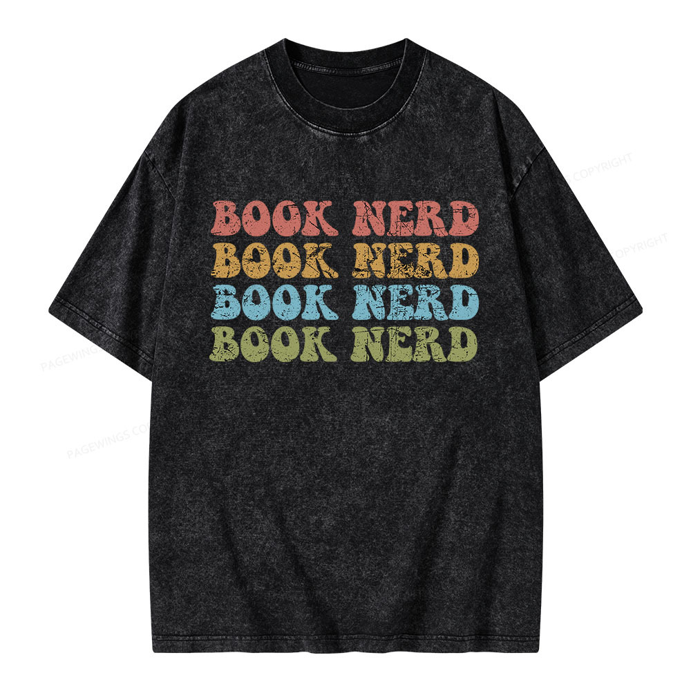 Pagewings Book Nerd Unisex Washed T-shirt