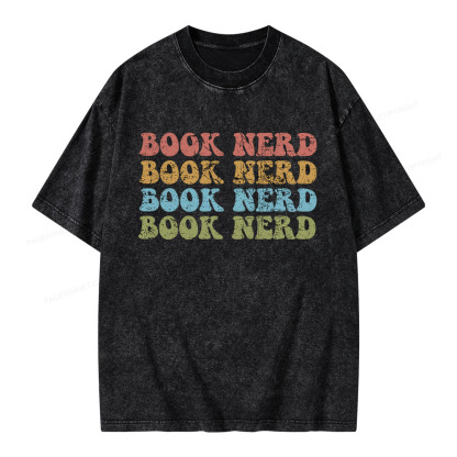 Pagewings Book Nerd Unisex Washed T-shirt