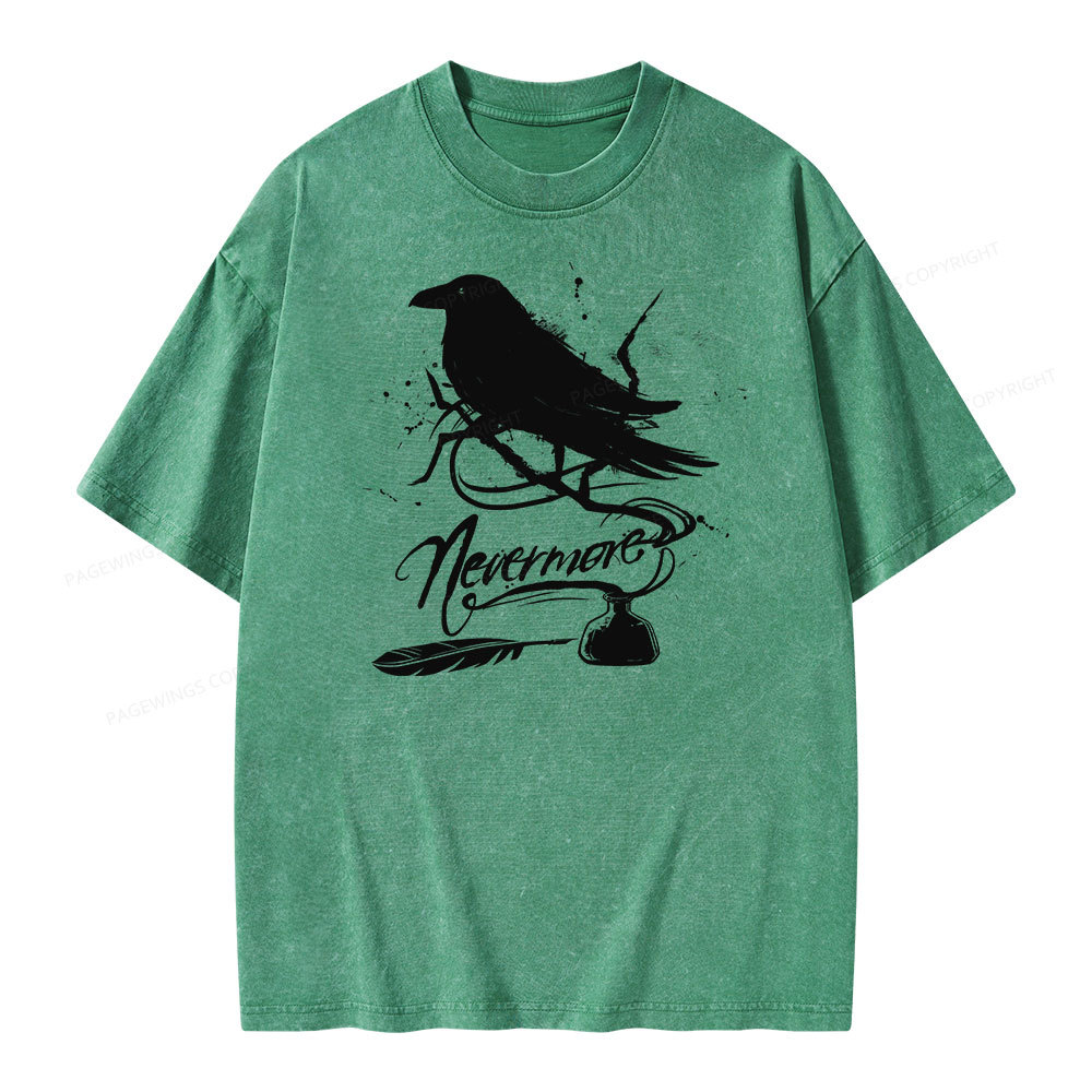 Pagewing  Nevermore Unisex Washed T-shirt