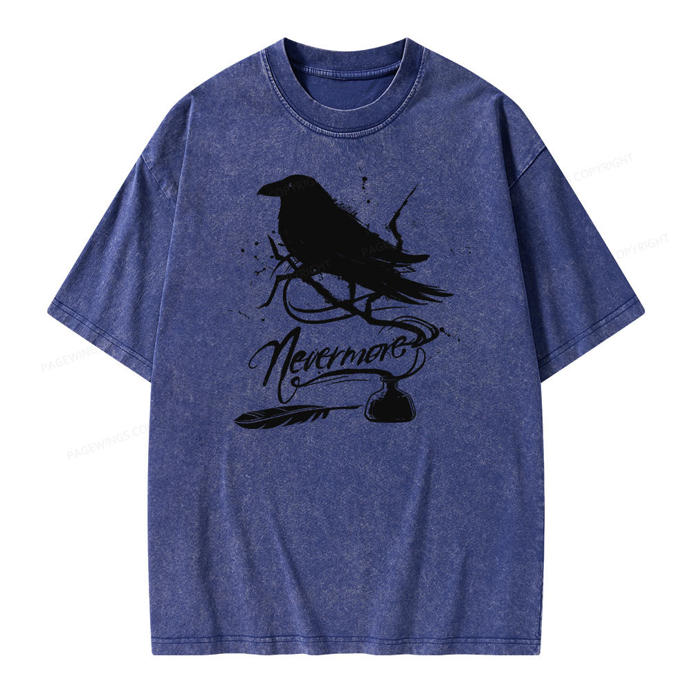 Pagewing  Nevermore Unisex Washed T-shirt