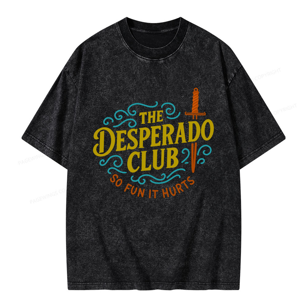 Pagewings The Desperado Club Unisex Washed T-shirt