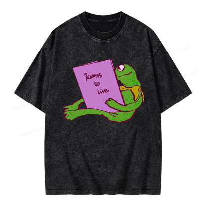 Pagewings Reasons To Live Unisex Washed T-shirt