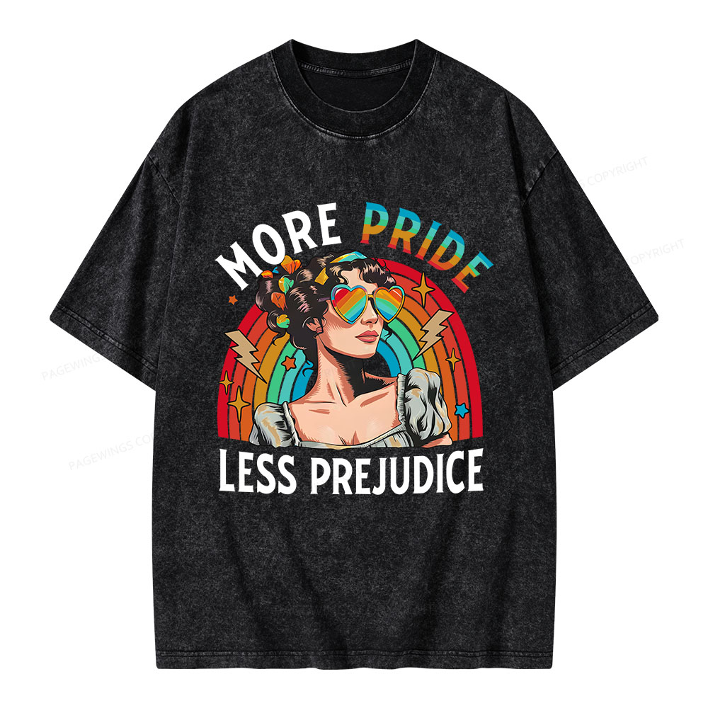 Pagewings More Pride Less Prejudice Unisex Washed T-shirt