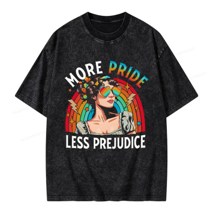 Pagewings More Pride Less Prejudice Unisex Washed T-shirt