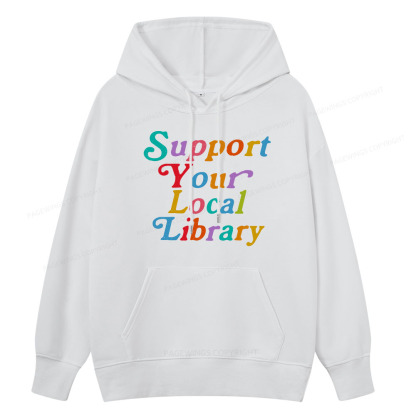 Pagewings Support Your Local Library Unisex Classic Hoodie