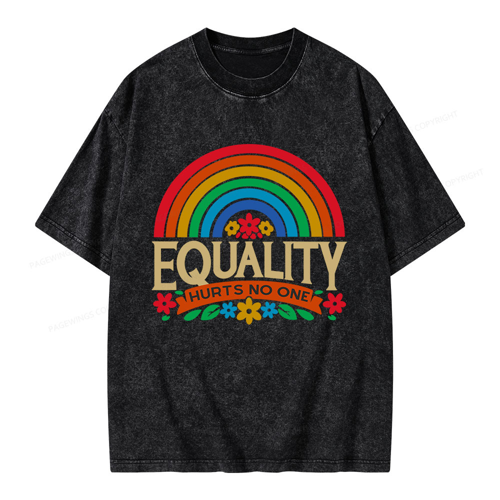 Pagewings Equality Hurts No One Unisex Washed T-shirt