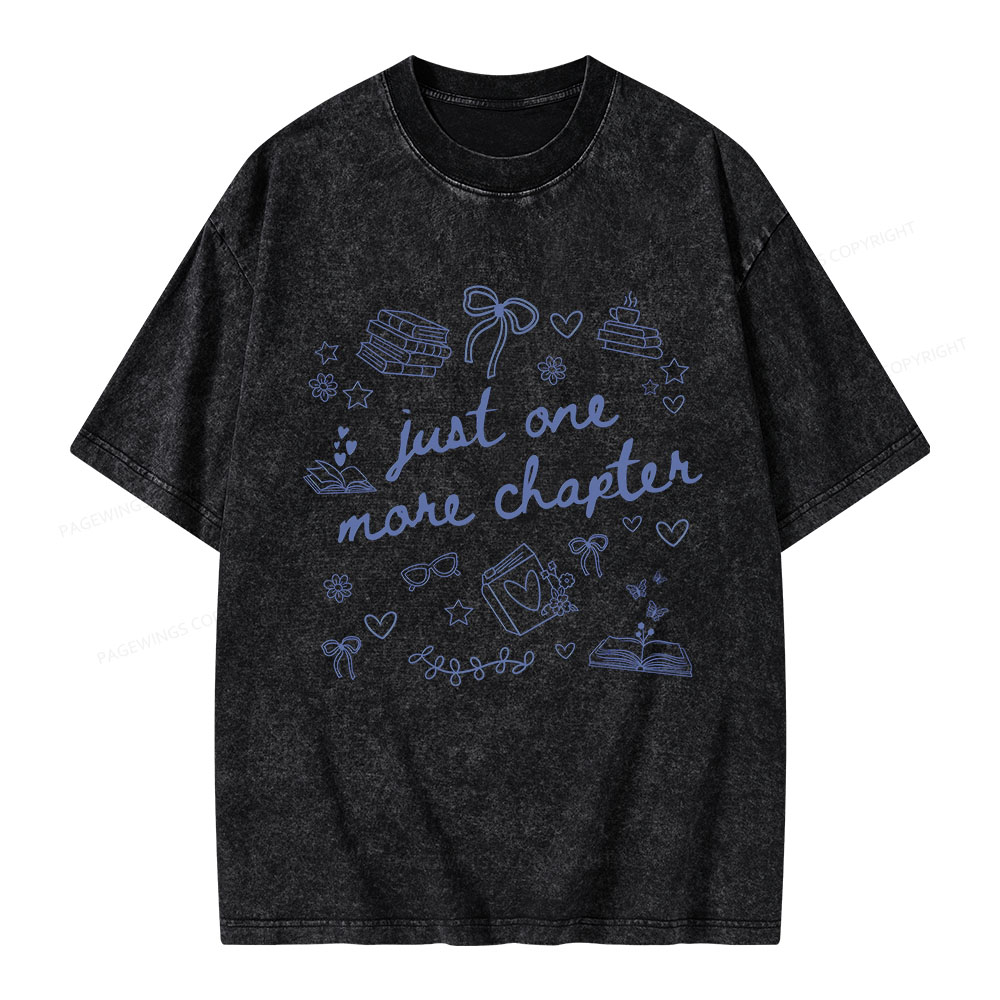 Pagewings Just One More Chapter Unisex Washed T-shirt