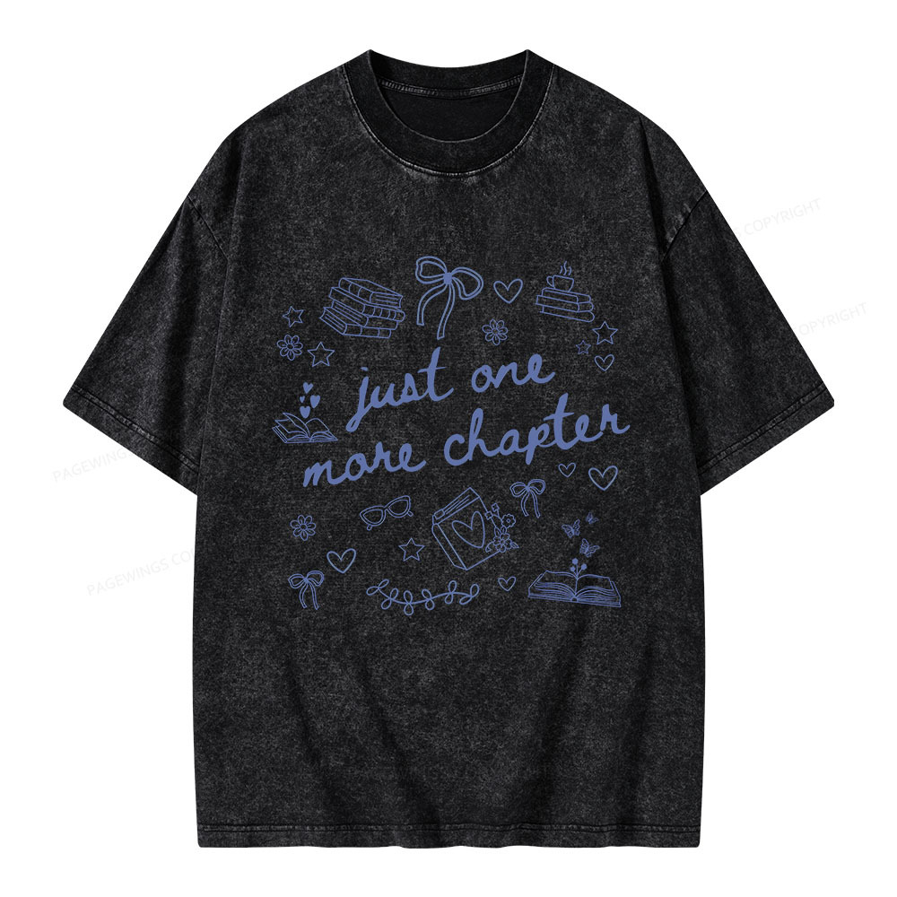 Pagewings Just One More Chapter Unisex Washed T-shirt