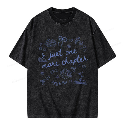 Pagewings Just One More Chapter Unisex Washed T-shirt