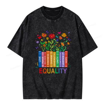 Pagewings Equality Unisex Washed T-shirt