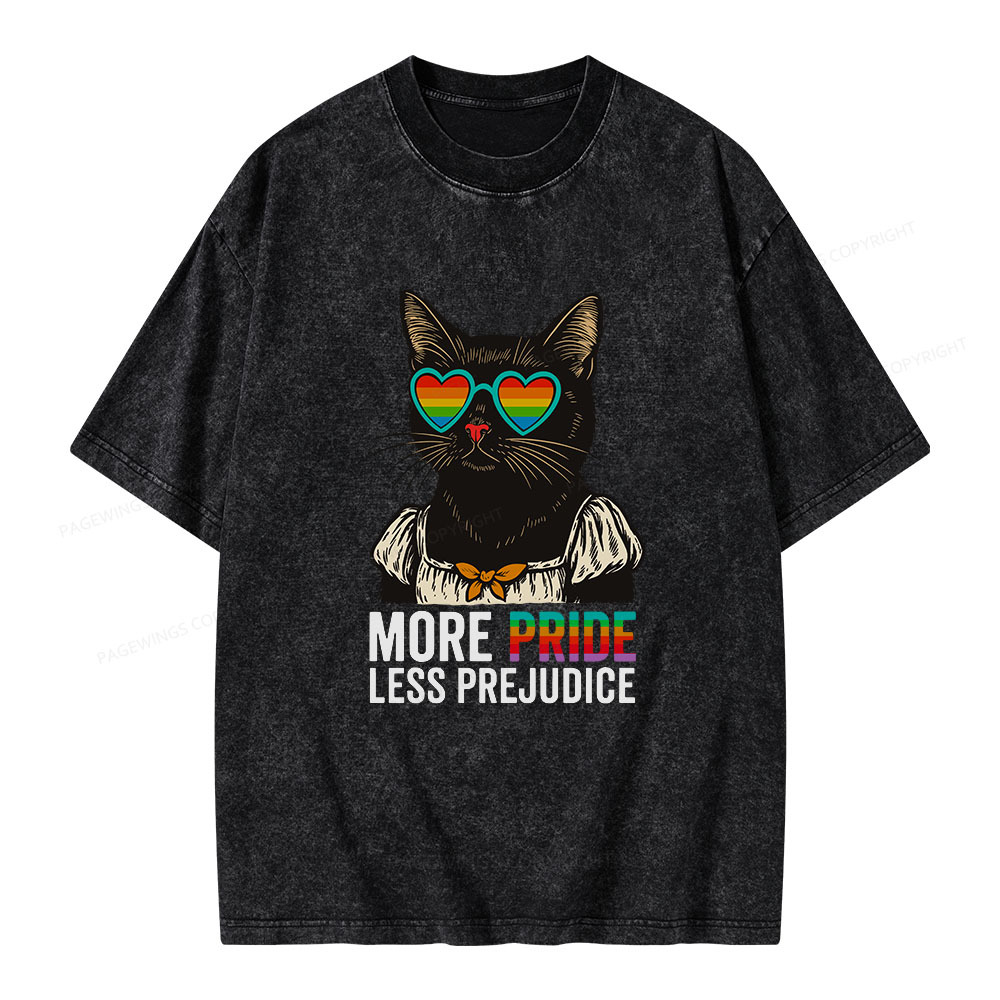 Pagewings More Pride Less Prejudice Unisex Washed T-shirt