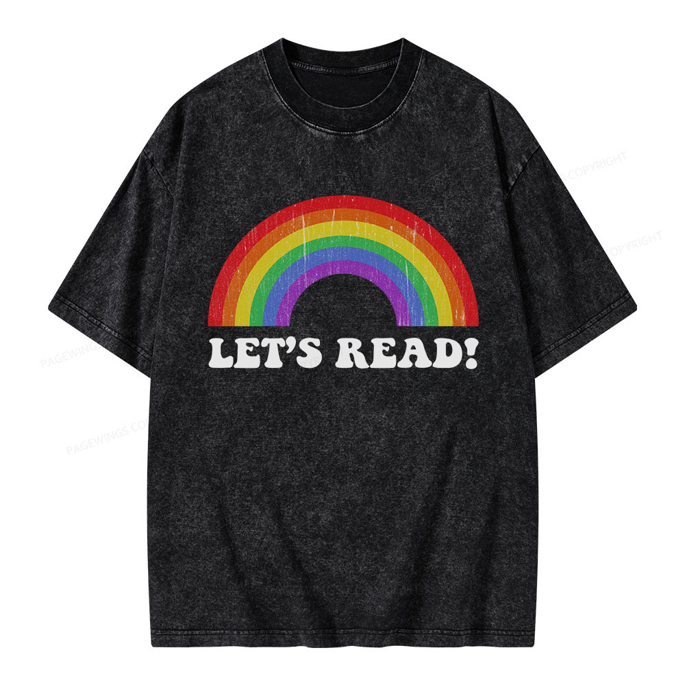 Pagewings Let's Read Unisex Washed T-shirt