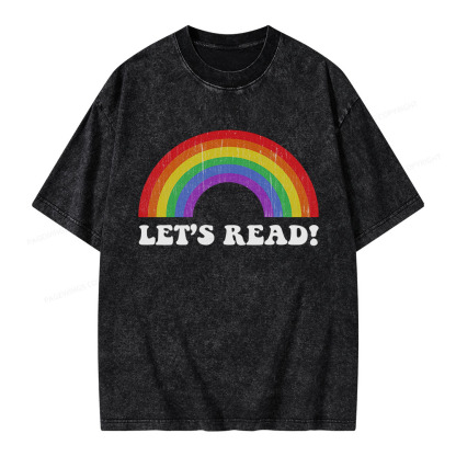 Pagewings Let's Read Unisex Washed T-shirt