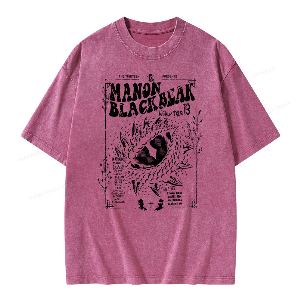 Pagewing ACOTAR Crescent City Rhysand Unisex Washed T-shirt