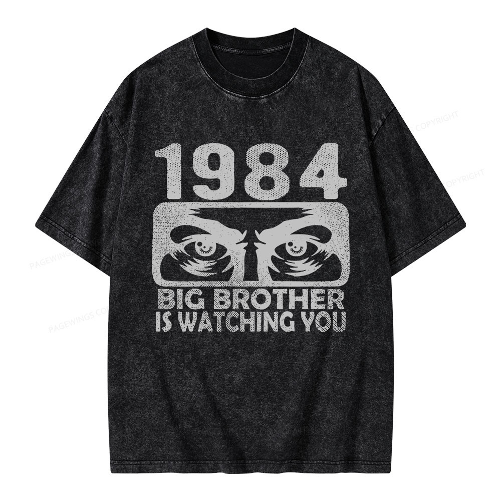 Pagewings Big Brother is Watching You Unisex Washed T-shirt