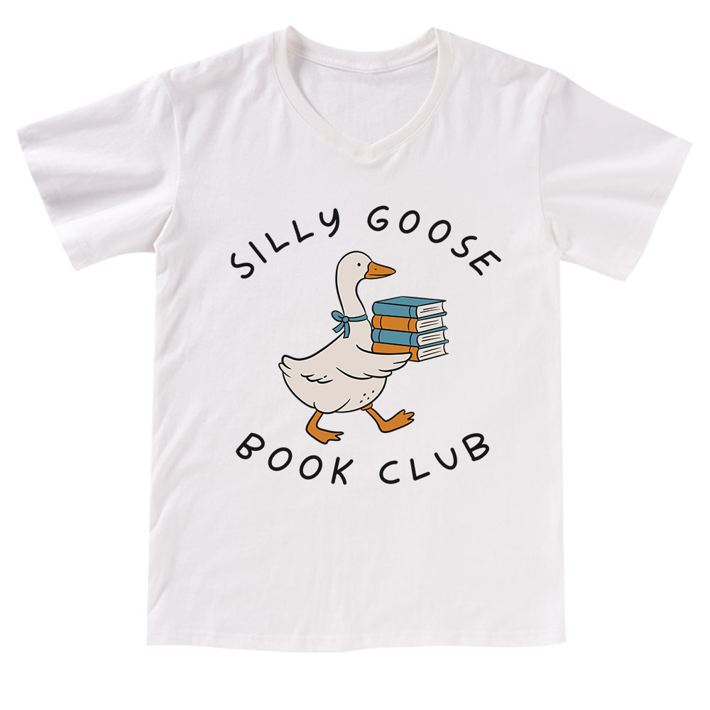 Pagewings Silly Goose Book Club V-neck T-shirt