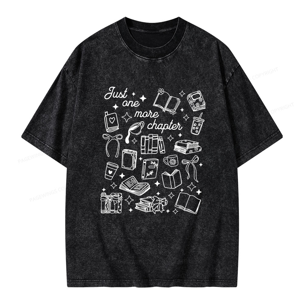 Pagewings Just One More Chapter Unisex Washed T-shirt