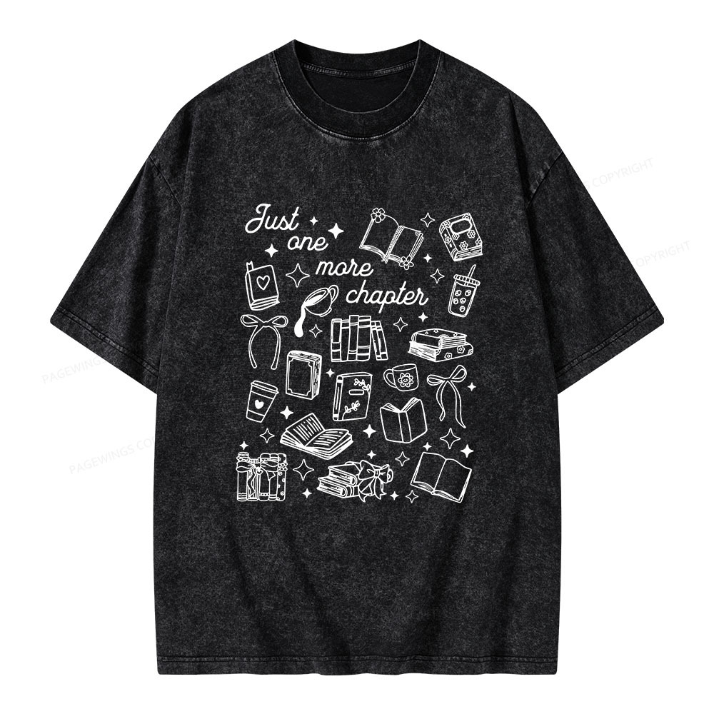 Pagewings Just One More Chapter Unisex Washed T-shirt