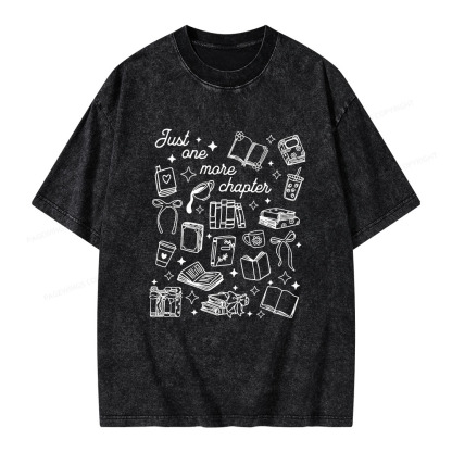 Pagewings Just One More Chapter Unisex Washed T-shirt