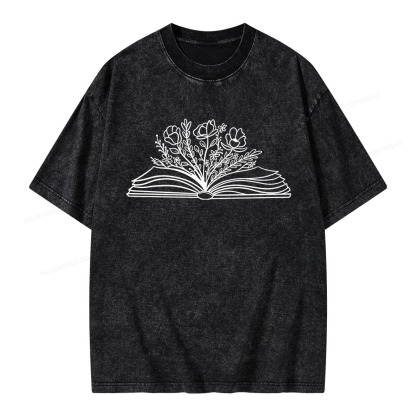 Pagewings Reading Book Unisex Washed T-shirt