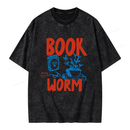 Pagewings Bookworm Unisex Washed T-shirt