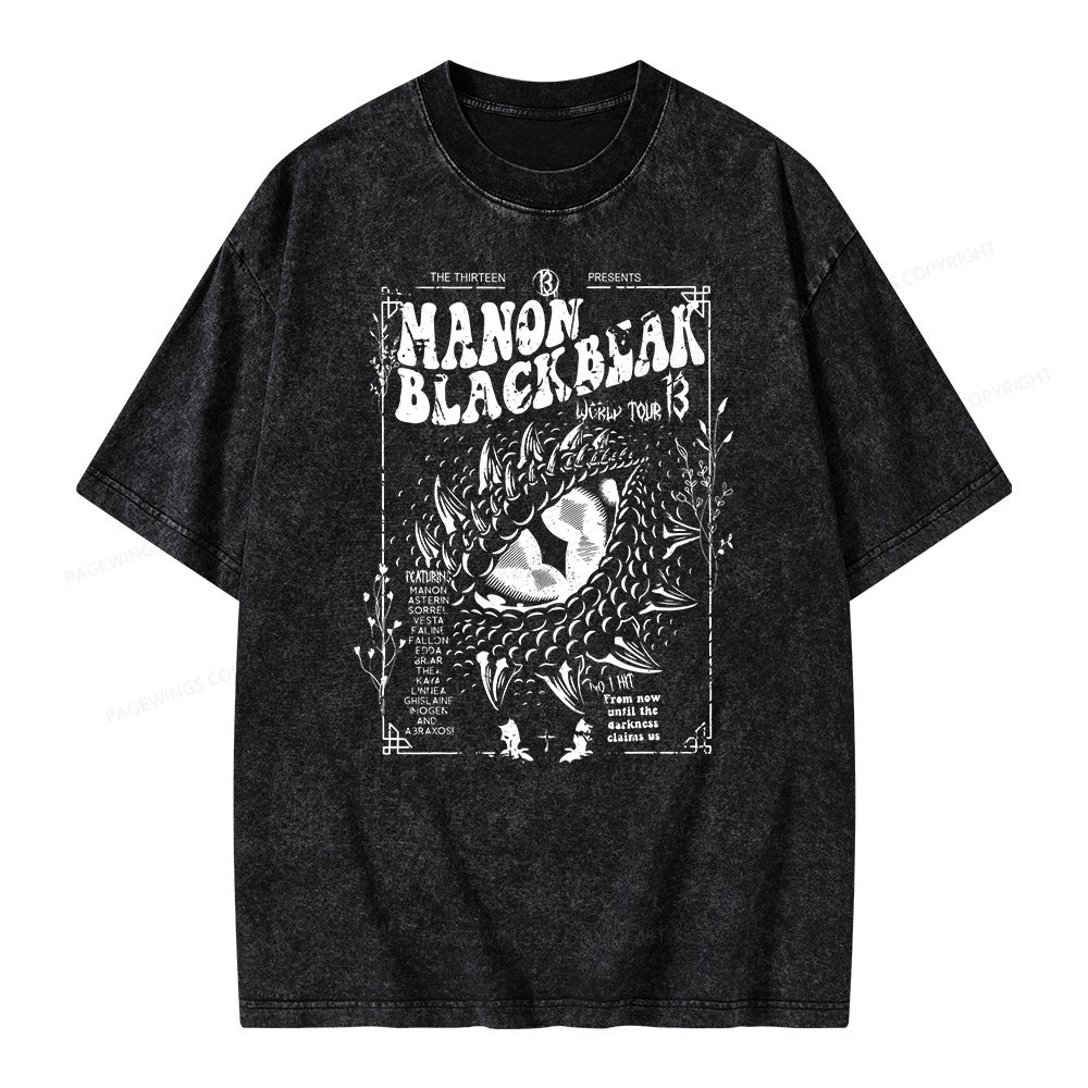 Pagewing ACOTAR Crescent City Rhysand Unisex Washed T-shirt